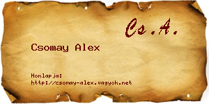 Csomay Alex névjegykártya