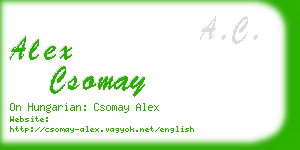 alex csomay business card